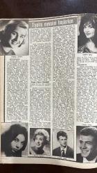 YELPAZE RESİMLİ SALON Mecmuası DERGİSİ - SAYI : 36 - 19 EKİM 1960 -TÜLİN TANJU - RASİM BOSTANCI - AYLA GÜNSÜR - Ş. NUR - İHSAN ÖZULU - NİTHAT ERDEM - BERAT TUNA - ŞÜKRAN BİRSEN - SÜHEYLA BAĞDATLI - AYHAN ŞENEL - BÜNYAMİN ERÜNSAL - ISMET GÜLER - MERİÇ BAŞARAN - CENİ SUNMAK - MUSTAFA ÜLKÜ - HAYREDDİN YILMAZ - ISMET GEMİCİ - SAADETTİN MALKOÇ - FİKRET PEKÇETİN - GÖNÜL - MEHMET DEMİR - EROL HÜDAVERDİOĞLU - ENGİN GÜVENTÜRK - TURGUT SARAÇ - NAZİRE ALEV SARP - FER KAY - GÜLAY DEMİROĞLU - MUSTAFA NALÇAKAR - NÂLÂN SELEN - YAŞAR ŞEN - SARA ESKENAZİ - ŞEN AKYÜZ - NEDİM YÜCEL - GÜLSEREN AKKAN - NIL BELGİN - GÜLHAN BAKIŞLI - UĞURTAN GÜNDOĞAN - SEHVAR DENİZEL - DAVER YILMAZ - CEMAL AKTAŞKIRAN - SEVİNG ÖNAL - ERGÜN AKTAN - ERDEM BORAY - ŞEFİKA EKER - İBRAHİM KARAGÜNEY - SERVET GÜNTENLİ - GÜLCAN KUZİK - T. A. - SELAHATTİN BAYDAR - MİNE ÖZGEN - ATİLLA UNAL - MÜŞERREF AFYONOĞLU - FUAD YAĞLICI - M. KIYICIOĞLU - BELGİN DORUK - DR. ALÂEDDİN YAVAŞCA - SELAHADDİN NAYIR - MÜRÜVVET TUNA - MÜBECCEL K  - 26 SAYFA