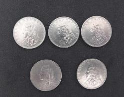 1971,73,74,76,77 TARİHLİ 50 MADENİ 50 KURUŞ.  5 ADET PARA LOTU KONDİSYON YÜKSEK KOLEKSİYONLUK