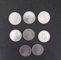 1971,72,73,74,75,75,77,79 TARİHLİ MADENİ 50 KURUŞ. KONDİSYON YÜKSEK KOLEKSİYONLUK 8 ADET PARA LOTU