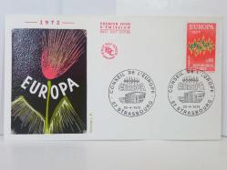 FDC; EUROPA CEPT - AVRUPA STRASBURG KOMİSYONU KONSEYİ - 1972