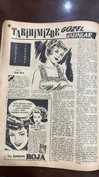 YELPAZE RESİMLİ SALON MECMUASI DERGİSİ - SAYI : 169 - 7 EYLÜL 1955 -PRENSES MARIA BRANKOVİÇ - SULTAN II. MURAD - HATİCE HATUN - ŞEHZADE AHMET - FATİH SULTAN MEHMED - KOSTANTİN - MARA SULTAN - PRENSES TEODORA - SULTAN ORHAN - NILÜFER HATUN - MARIA BRANKOVİÇ’İN OSMANLI SARAYI - BİZANS VE SIRP HANEDANLARI - MARA SULTAN’IN MANASTIR HAYATI - TEODORA VE ORHAN’IN EVLİLİĞİ - HAREMİN BAŞLANGICI - DUYGUSAL ÇÖZÜLME HİKÂYESİ - MIKE VE FRANCES’İN İÇKİLİ DİYALOĞU - AŞK, KISKANÇLIK VE ÖZGÜRLÜK - CUTEV TIRNAK CİLASI - ROJA ŞAMPUAN - YELPAZE POSTACI MEKTUPLARI  PRENSES MARIA BRANKOVİÇ HİKÂYESİ YAZAN: İhsan Boran - SULTAN ORHAN - NILÜFER HATUN - TEODORA - İHSAN BORAN  MÜKEMMEL ERKEK TESTİ - AŞAĞILIK DUYGUSU TESTİ - CEMİYET HAYATI KURALLARI - GÜZELLİK VE MAKYAJ TÜYOLARI - DOMATES VE PİRİNÇ KÖFTESİ TARİFLERİ - TANGEÉ RUJU - CHAT NOIR PUDRASI - ROJA ŞAMPUANI - EVLİLİKTE SADAKAT - SOSYAL İLETİŞİM - OSMANLI SARAYINDA YABANCI GELİNLER - PRENSES TEODORA’NIN EVLİLİĞİ  MÜKEMMEL ERKEK TESTİ HİKAYESİ   - 34 SAYFA