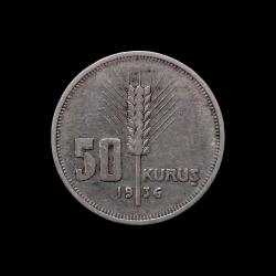 1936 50 kuruş KM#865