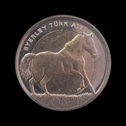 2012 1 lira Byerley Türk Atı KM#1281 ÇİL/MS-63