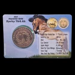 2012 1 lira Byerley Türk Atı KM#1281 ÇİL/MS-63
