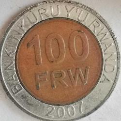 RUANDA 2007  100 AMAFRANGA
