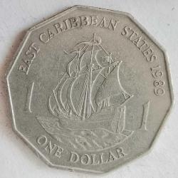 DOĞU KARAYİPLER 1989  1 DOLAR