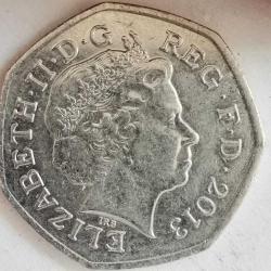 İNGİLTERE 2013  50 PENCE HATIRA 100. Yıldönümü - Christopher Ironside'ın Doğumu