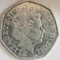 İNGİLTERE 2011    50 PENCE   HATIRA XXX. Yaz Olimpiyatları, Londra 2012 - Hokey