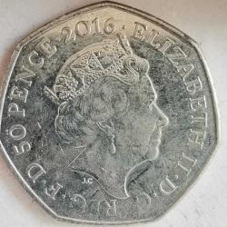 İNGİLTERE 2016    50 PENCE   HATIRA   150th Anniversary - Birth of Beatrix Potter, Squirrel Nutkin