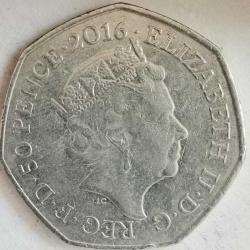 İNGİLTERE 2016    50 PENCE   HATIRA   150th Anniversary - Birth of Beatrix Potter, Mrs Tiggy Winkle