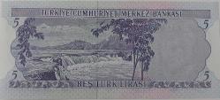 6.EMİSYON 2.TERTİP 5 TÜRK LİRASI K08431973 SERİ NUMARALI ORİJİNAL KAĞIT PARA ÇİL NADİR