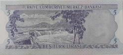 6.EMİSYON 2.TERTİP 5 TÜRK LİRASI I89177637 SERİ NUMARALI ORİJİNAL KAĞIT PARA ÇİLALTI NADİR