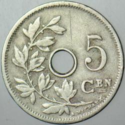 BELÇİKA 5 CENTİMES 1906.