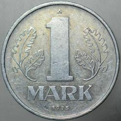 DOĞU ALMANYA 1 MARK 1975 A= DOĞU BERLİN DARBI. DDR ALÜMİNYUM.