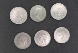 1970'LER 8 ADET 50 KURUŞ MADENİ PARA LOTU.  1971,72,74,75,76,77 TARİHLİ.  KONDİSYON YÜKSEK KOLEKSİYONLUK