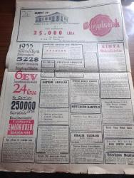 Cumhuriyet Gazetesi - 8 Ocak 1955 - Türk Irak görüşmeleri Dün Bağdat'ta başladı - dost Irak'ın Ordu Bayramı münasebetiyle Ankara elçiliğinde yapılan kabul resminde Genelkurmay başkanımız Iraklı subaylarla fotoğraf - Kapalıçarşı için yapılan kanun tasarısı - Cemil Sait Barlas'ın CHP'den ihracı istendi - dünya güzeli Antigone Sonstanda İstanbul'a geliyor fotoğraf - Adnan Menderes'in bağdat'ı ziyareti Iraklı kızılları korkuttu - İ. Galip Arcan şehir tiyatrosundan istifa mı etti - astımlılara iyi gelen Damlataş mağarasının mahiyeti - Adana'da troleybüs işletilecek - belediye daireleri tek binada toplanacak - İstanbul belediye reisi yazan Burhan Felek - Van'da balık unu fabrikası - Sovyet tarihçisi Tarle Öldü - Sarajevo Bugün Galatasaray ile karşılaşıyor - Galatasaraylı Bülent Eken bugün futbolu bırakıyor - Fenerbahçe kadrosunu dinlendiriyor - İstanbul Ankara Radyosu Programı - Zoraki Diplomat yazan Yakup Kadri Karaosmanoğlu Yazı Dizisi - Sahte Kahraman Lawrence derleyen Samih Sami