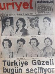 Cumhuriyet Gazetesi - 28 Ağustos 1950 - seçimler ve İstanbulun vaziyeti Cumhuriyet Başmakale - sofya'da yapılan son siyasi tasfiye - Türkiye güzeli bugün seçiliyor - güzeller Güngör Fırtına Güler Arıman Perihan Onurgan Şenol Taylanlar Gönül Altınses İnci İzmirli ve Şükran Aksüt fotoğraf - Cumhurbaşkanı Celal Bayar'ın gezisi  - Kore'de kızılların taarruzu - Kızılcahamam'da 610 bin liraya yapılan köşk - Avrupa atletizm müsabakaları bitti fotoğraf - 16 kraliçe namzetinin dün gece gözüne uyku girmedi - Komintern'in içyüzü yazan Castro Delgado yazı dizisi - posta güvercini yazan Kerime Nadir yazı dizisi - Bulgaristan'daki ırktaşlarımızın nakli meselesi - Türkiye İş bankası'nın 26. Yıldönümü - Dün Galatasaray Adaleti 2-1 yendi - Fenerbahçe'de Beykoz'u 3-1 yendi  - Kurtuluş kulübü'nün Bayramı Fenerbahçe stadında yapıldı - Galatasaray Moda kültür basketbol müsabakası - İstanbul Ankara Radyosu Programı -  A. Baki Çallıoğlu Columbia Plaklarında - 1950 model bayard Su ısıtıcısı