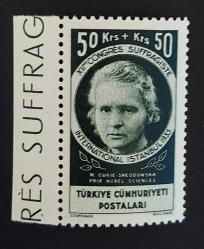 1935 Kadın Hakları Kongresi Hatıra Pullari Damgasız katalog 30000 tl Şarniyersiz mnh bandaletli ve isfila tarafından kontrollü tam seri