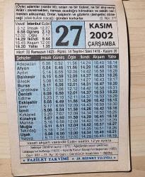 27 KASIM 2002 ÇARŞAMBA  - TAKVİM YAPRAĞI - DOĞUM GÜNÜ HEDİYESİ - FAZİLET TAKVİMİ - SELİMİYE CAMİİ'NİN AÇILIŞI (1575)-LALAPAŞA'NIN KURTULUŞU (1922)-KORE'DE KUNURİ SAVAŞI'NIN BAŞLAMASI (1950)-SAHABE-İ KİRAMDA ZEKAT SEVGİSİ
