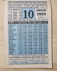 10 ARALIK 2002 SALI  - TAKVİM YAPRAĞI - DOĞUM GÜNÜ HEDİYESİ - FAZİLET TAKVİMİ - İNSAN HAKLARI BEYANNAMESİ'NİN YAYINLANMASI (1948)-NÜKTE KELBİN SADIK OLDUĞUNDA ŞÜPHE YOKTUR