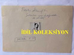 BESTECİ ve ARANJÖR FECRİ EBCİOĞLU'NUN ORİJİNAL MİNİ BOY FOTOĞRAFI - 3 x 2,5 cm EBADINDA