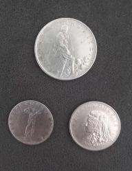 3 ADET 1970'LER 2,5 LİRA - 50 KURUŞ - 25 KURUŞ MADENİ PARA LOTU KONDİSYON 8/10.  KOLEKSİYONLUK NADİR