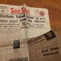İSRAİL DEVLETİ KURULUŞ HABERİ GAZETESİ. HALİYLE.