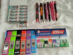 FABER CASTEL-ROTRİNG-MİKRO -COİN-ADEL--FİXPOİNT 0.7MM VERSATİL KALEM 10 ADET +120 Lİ 12 KUTU UÇ+20 ADET BÜYÜK  SİLGİ TOPLAM 42 PARÇA