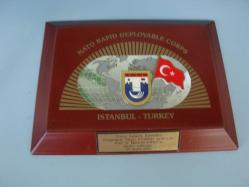 3. üncü KOLORDU KOMUTANLIĞI AHŞAP PLAKET - ( NATO RAPID DEPLOYABLE  CORPS ) - ASKERİ PLAKET