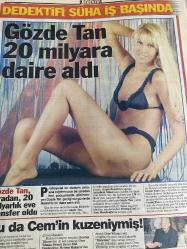DEDEKTİF GAZETESİ DOĞUM GÜNÜ HEDİYESİ -27 AĞUSTOS 1997 -Ahmet - Mustafa Sandal - Gözde Tan - Cem - Fatih - Rüya - Fırat - Nazan - Şebnem - İhsan Küçük - Ayşe Şarlı - Adımı değiştirdim kestirdim ama yine de aileme yaranamadım - Ahmet sen bu hale düşecek adam mısın - Mustafa Sandal yüzünden bir araba sopa yedi - Sahte para basan şebekeyi yakalattı - İyi olan kazansın - Geçmiş ola - Bir daha asla - Gözde Tan 20 milyara daire aldı - Bu da Cem’in kuzeniymiş - Arkadaşımın kardeşi - İddia uğruna beni mahvetti - Onunla yatmak istiyorum - Şebnem ile tele-röportaj - Telefon çaldı iki kişi öldü