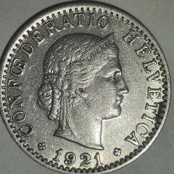 İSVİÇRE  1921  20 RAPPEN