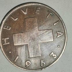 İSVİÇRE  1963   2 RAPPEN