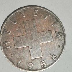 İSVİÇRE  1958   1 RAPPEN
