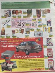MİGROS GAZETESİ DOĞUM GÜNÜ HEDİYESİ- 14 MAYIS 2003 -Migroskop-meyve-sebze-içecekler-gıda ürünleri-temizlik-kişisel bakım-ev ürünleri-elektirkli ürünler-elektronik ürünler-Fırsat selpak solodan