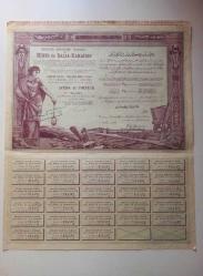 SOCIETE DES MINES DE BALIA-KARAAIDIN / BALIA-KARAAIDIN MADENCİLİK ŞİRKETİ HİSSE SENEDİ...