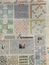 HÜRRİYET BİLBUL GAZETESİ DOĞUM GÜNÜ HEDİYESİ- 27 MAYIS 2007-Kare bulmaca-sudoku-zincir bulmaca-Çengel bulmaca-şükran güngör-rakam bulmaca-Samurai stoku bulmaca-petek bulmaca-ebru Yaşar-