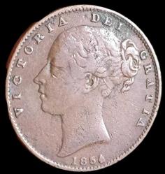 İngiltere 1854 Kraliçe Victoria 1/4 Penny
