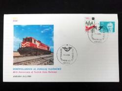 1984 Demiryollarının  60. Kuruluş Yıldönümü FDC - İLK GÜN ZARFI