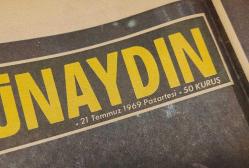 1969. İNSANOĞLUNUN AY'A İLK GİDİŞİ HABERİ. NADİR. KOLEKSİYONLUK.