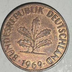 ALMANYA 1969 J   1 PFENNIG
