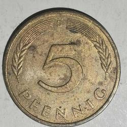 ALMANYA 1984 D    5 PFENNIG