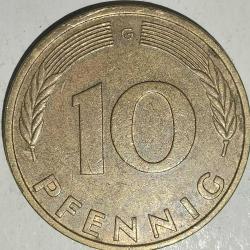 ALMANYA 1984 G     10  PFENNIG
