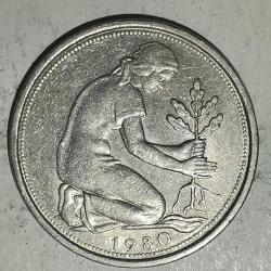 ALMANYA 1980 F    50  PFENNIG