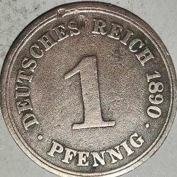 ALMANYA 1890 A    1 PFENNIG