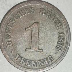 ALMANYA 1898 E     1 PFENNIG