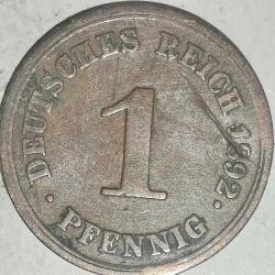 LOT.6 » ALMANYA 1892  E     1 PFENNIG