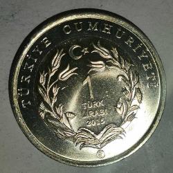 TÜRKİYE   2015   1  LİRA   HATIRA  ANADOLU YABAN KOYUNU