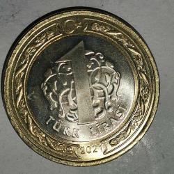 TÜRKİYE  2021   1 LİRA   HATIRA  GAZİLİK ÜNVANININ 100. YILI