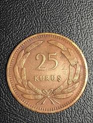 1956 YILI MADENİ 25 KURUŞ ÇÇT TCM 2720