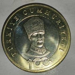 TÜRKİYE  2023   5 LİRA  HATIRA Cumhuriyetin Kuruluşunun 100. Yılı